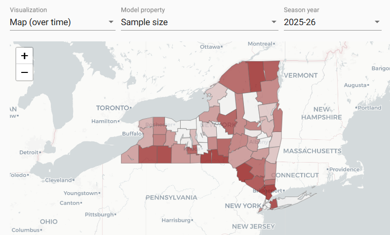 Sample size choropleth